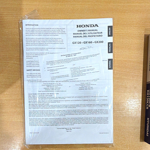 Honda gx120 gx160 gx200 - gx120,
